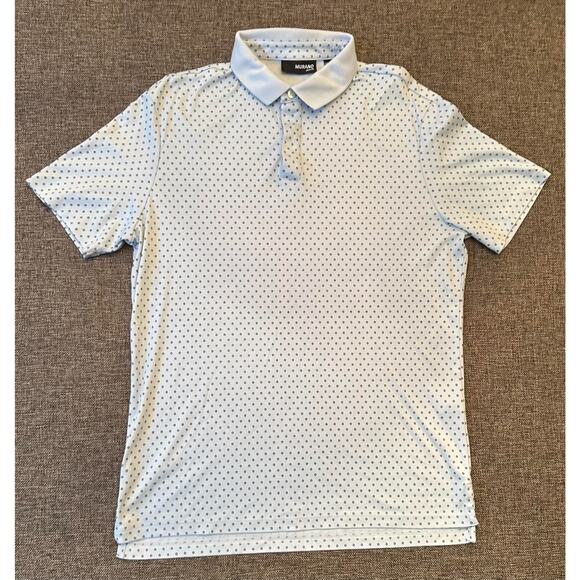 Murano Liquid Luxury Men’s Light Blue Polo Shirt Size Large - Picture 1 of 6